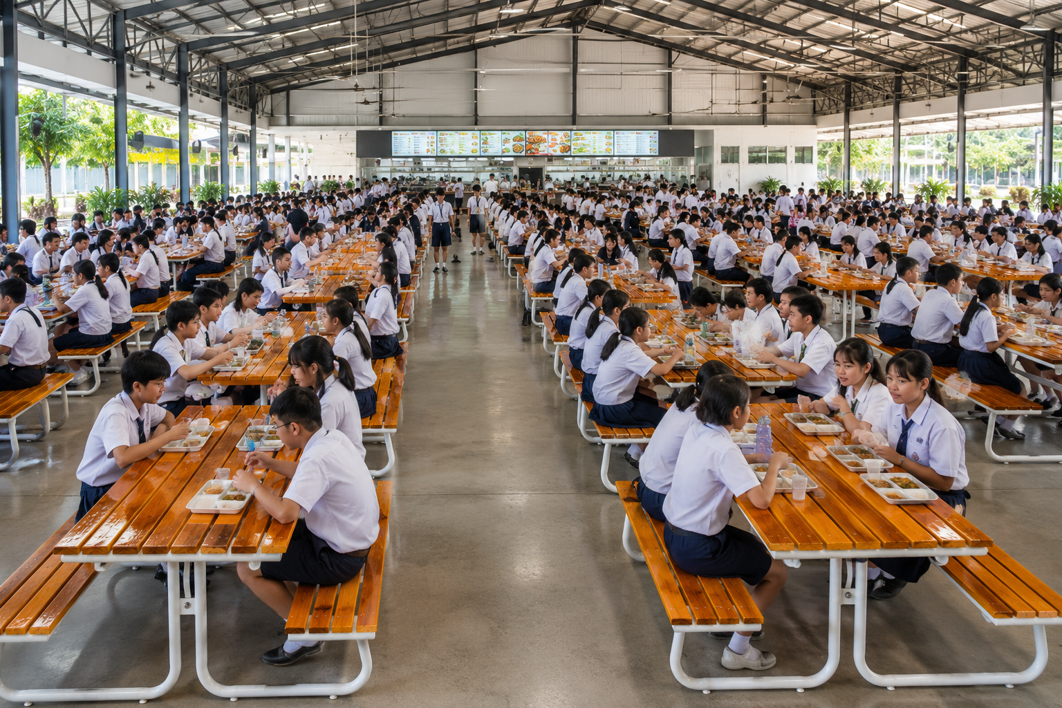 โต๊ะโรงอาหารไม้ระแนง BOSS-J SKU: 00800834 รูปที่ 2