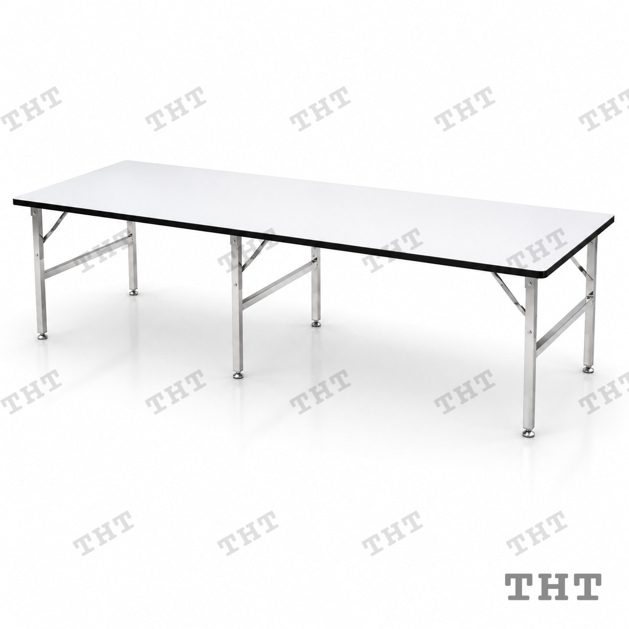 โต๊ะพับหน้าฟอเมก้า/เมลามีนขาว 3 ขา SKU: 00464631