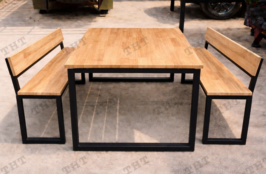 โต๊ะโรงอาหารไม้ยางพารา ROME-BLACK SKU: 06361450