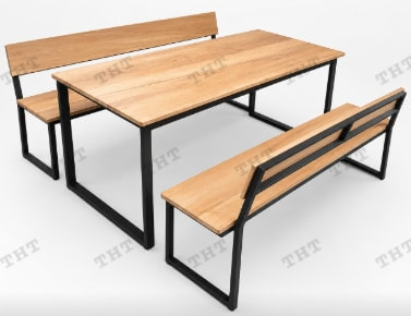 โต๊ะโรงอาหารไม้ยางพารา JENO-BLACK SKU: 06820822
